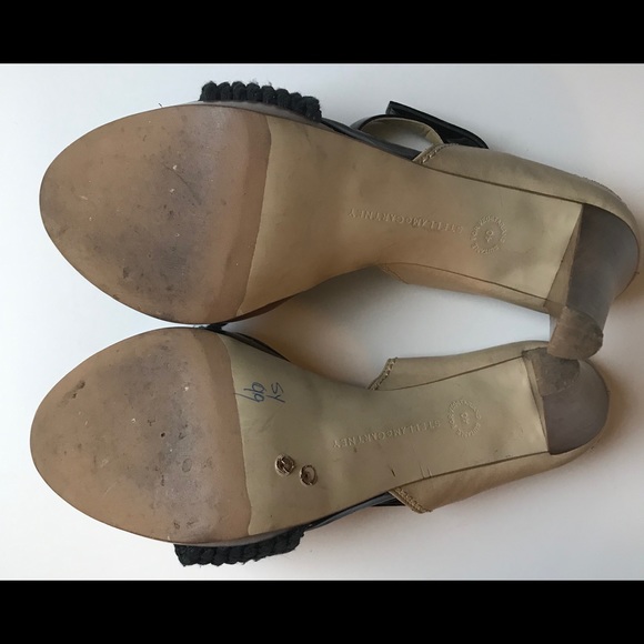 STELLA McCARTNEY Raffia Wood Platform Heels 10 - Picture 6 of 8